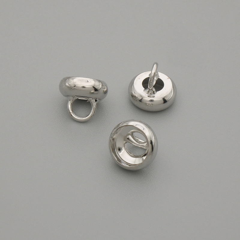 Preis pro 1 Stück. Endkappe für Perle – silberfarbene Endkappe, Durchmesser 7×1 mm, Loch ca. 3 mm