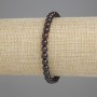 Armband aus Granat – glatte Kugeln, Durchmesser 5 mm ±, Länge 18 cm ± Stretcharmband
