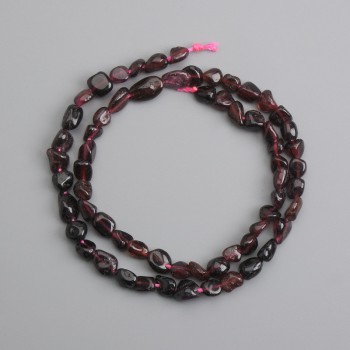Granat facettierte Perlen, Durchmesser 4–11 mm, 5×5–7 mm, Länge ca. 39 cm +