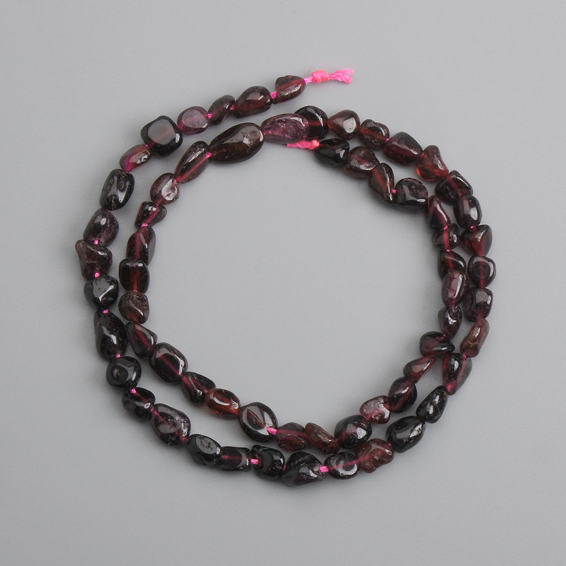 Granat facettierte Perlen, Durchmesser 4–11 mm, 5×5–7 mm, Länge ca. 39 cm +