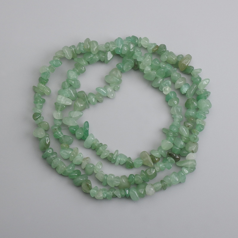 Jade-Chips-Perlen, Durchmesser 6–10 × 2–6 mm, Länge 80 cm +