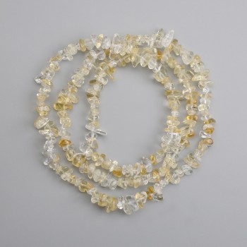 Citrin-Chip-Perlen, Durchmesser 6-12×3-6mm+-, Länge ca. 75 cm +