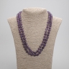 Lange Amethystkette, glatte Kugeln, Durchmesser ca. 8 mm, Länge 114 cm