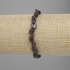 Granatfacettierte Perlen-Armband, Durchmesser der Perlen 5–8×5–7 mm, Länge 18 cm, elastisch