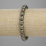 Pyrit-Armband mit glatten Kugeln, Durchmesser ca. 8 mm, Länge ca. 18 cm, elastisch