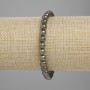 Pyrit-Armband, glatte Kugeln, Durchmesser 6 mm ±, Länge 18 cm ±, Stretch