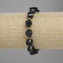 Armband aus facettiertem Achat, rautenförmige Perlen, Maße 10 × 9 mm ±, Glasperlen 3 mm ±, Länge ca. 18 cm, Elastikarmband