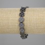 Armband Hämatit Kleeblatt 10×10 mm, Länge ca. 18 cm, Stretch
