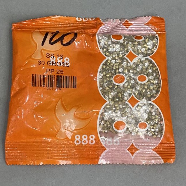 Strass-Steine, Farbe weiß, Durchmesser ca. 4 mm, Verpackung 100 g (±)