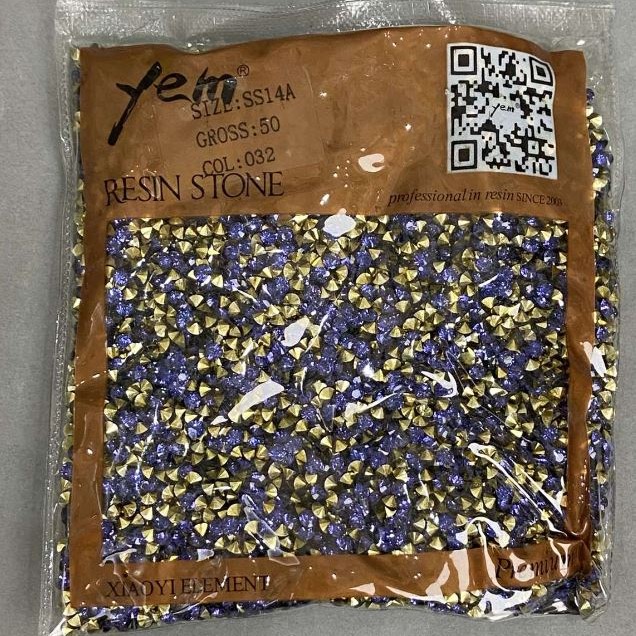 Blaue Strasssteine, Durchmesser 4 mm, Verpackung 75 g (±)