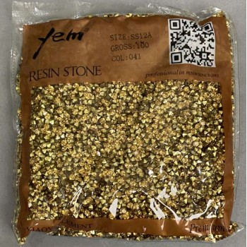 Gelbe Strasssteine, Durchmesser 3 mm ±, Verpackung 105 g (±)