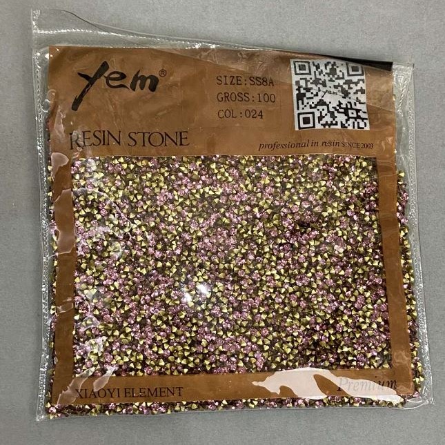 Strasssteine, rosa, Ø 2 mm, Packung ca. 40 g (±)