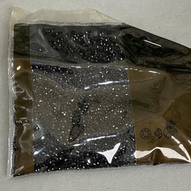 Schwarze Strasssteine, Durchmesser 2 mm, Verpackung 50 g (±)
