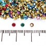 Bunte Strasssteinchen assortiert, Durchmesser ca. 2,5 mm, Packung ca. 7 g (±)