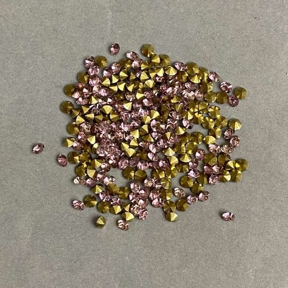 Violette Strasssteine – Steinchen, Durchmesser ca. 2,5 mm, Verpackung ca. 4 g (±)