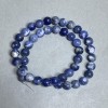 Sodalit-Perlen, glatte Kugeln 8,5 mm, auf Schnur