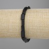 Schungit-Armband, facettiert, 7–8 × 5–6 mm, Länge ca. 18 cm, elastische Stretch-Basis