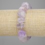 Amethyst-Armband mit facettierten Perlen, Durchmesser ca. 9×14–15 mm, Länge ca. 18 cm, Stretchfaden