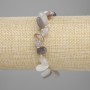 Armband aus Botswana-Achat, facettierte Perlen, Schmetterling, Durchmesser 8–15×6–7 mm, 5 mm ±, Rocailles 3 mm ±, Länge ca. 18 cm, elastisches Band