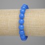 Apatit-Armband, glatte Kugeln, Durchmesser ca. 10 mm, Länge ca. 18 cm, elastisch