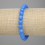 Apatit-Armband, glatte Kugeln, Durchmesser ca. 8 mm, Länge ca. 18 cm, elastisch