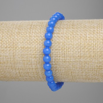 Apatit-Armband aus glatten Kugeln, Durchmesser 6 mm ±, Länge 18 cm ±, elastisch