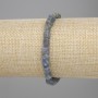 Armband aus rohem Saphir – unbehandelter Stein, Durchmesser 5–8×5–7 mm, Länge ca. 18 cm, Elastikband