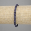 Stretcharmband aus facettiertem Saphir, Würfel 4×4 mm, Länge ca. 18 cm