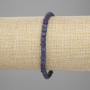 Stretcharmband aus facettiertem Saphir, Würfel 4×4 mm, Länge ca. 18 cm