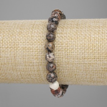 Armband aus Obsidian, glatte Kugeln, Durchmesser ca. 8 mm, Länge ca. 18 cm, Stretcharmband