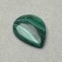 Anhänger Malachit Tropfenform 30×22 mm ± Seitenloch