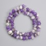 Amethyst Chevron Rondell-Perlen, facettierte 8–9×9–11 mm, 5 mm ±, Länge ca. 39 cm, auf der Schnur