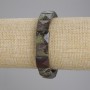 Armband aus Jaspis „Blut des Drachen“ – facettierte Quadrate, Kantenlänge 12 x 12 mm, Länge ca. 18 cm, Stretcharmband