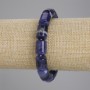Sodalit-Zylinder-Perlenarmband, Durchmesser ca. 14×10 mm, Länge ca. 18 cm, Elastikband