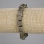 Armband aus Pyrit, unbehandelte Steine, Durchmesser 6–14×6–8 mm, Länge ca. 18 cm, Stretch