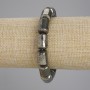 Pyrit-Armband, zylinderförmig, Durchmesser ca. 14×10 mm, Länge ca. 18 cm, Elastikband