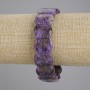 Charoit-Armband, glatte Glieder, Durchmesser ca. 18×13 mm, Länge ca. 18 cm, Stretch-Armband