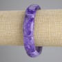 Elastisches Armband aus Charoit-Naturstein, Glieder ca. 24×13 mm, 5 mm ±, Länge ca. 18 cm