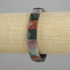 Stretcharmband aus facettiertem Jaspis, quadratische Form, Durchmesser 11×11 mm, Länge ca. 18 cm ±