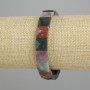 Stretcharmband aus facettiertem Jaspis, quadratische Form, Durchmesser 11×11 mm, Länge ca. 18 cm ±