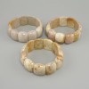 Versteinertes Korallenarmband, Glieder ca. 25×20 mm, Länge ca. 18 cm, Elastikband