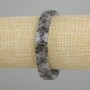 Armband aus natürlichem Rutilquarz (Haarquarz), graniertes Quadrat, Durchmesser ca. 10–11 × 10–11 mm, Länge ca. 18 cm, Stretch