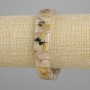 Armband aus natürlichem Rutilquarz (Haarquarz) – glatte Glieder, Durchmesser 12 × 7–8 mm ±, Länge ca. 18 cm, elastisch