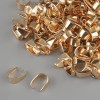 Schmuckzubehör – Anhängerhalter für Anhänger, Ø ca. 4 mm, Länge ca. 8 mm, goldfarbener Metallton, Verpackung ca. 22 g