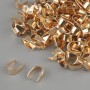 Schmuckzubehör – Anhängerhalter für Anhänger, Ø ca. 4 mm, Länge ca. 8 mm, goldfarbener Metallton, Verpackung ca. 22 g
