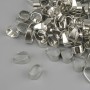 Schmuckzubehör – Anhängerhalterung für Anhänger; Durchmesser ca. 4 mm, Länge ca. 8 mm, Metallfarbe Silber, Verpackung ca. 22 g