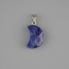 Facettierter Halbmond-Anhänger aus Lazurit, 19×12 mm, Länge ca. 25 mm