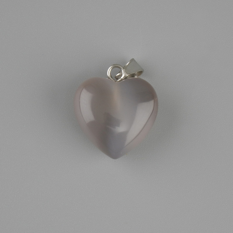 Herz-Anhänger aus Rauchachat 15×15×22 mm+