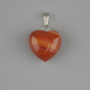 Herz-Anhänger aus Karneol 15×15×22 mm+