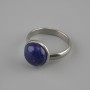Ohrstecker Lapislazuli 12 mm ± silberfarbenes Metall